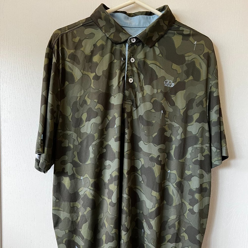 GoodGood Men's Camo Polo Shirt XXL
